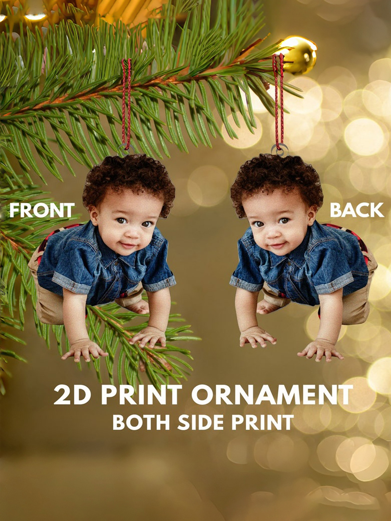 Personalized Friends Photo Christmas Ornament